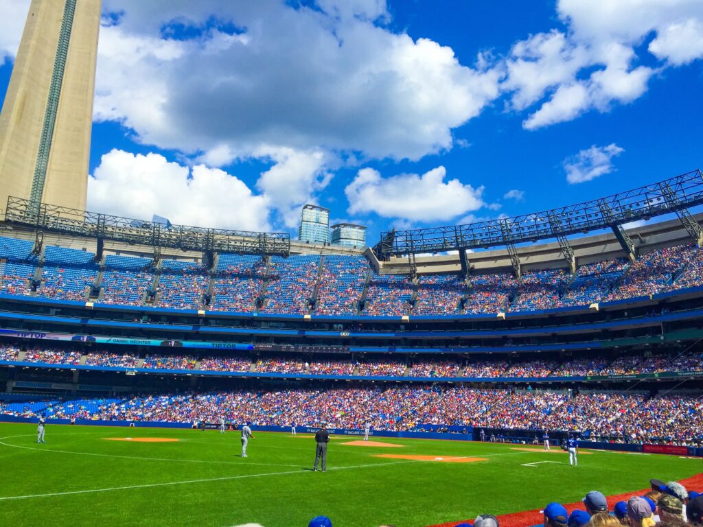 Live Blue Jays game at the Rogers Centre.